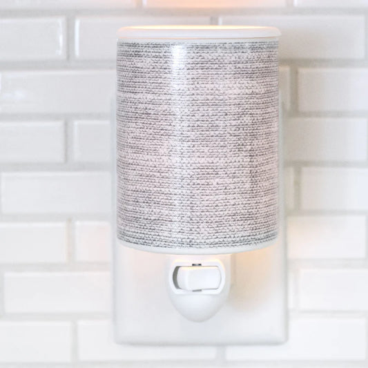 Gray Linen Outlet Plug-In Wax Warmer